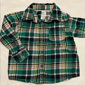 “Bundle 10/$13” Carter's 24M Vibrant Plaid Button-Down Flannel Shirt